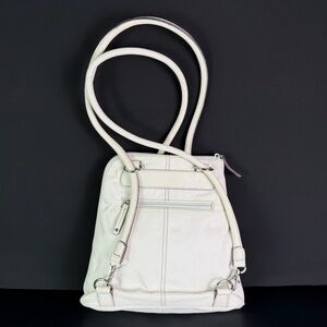Clark’s Leather Shoulder Bag in Smooth White Leather